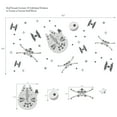 thumbnail image 2 of Lambs & Ivy Star Wars Squadron X-Wing/Tie Fighter/Millennium Falcon Wall Decals, 2 of 4
