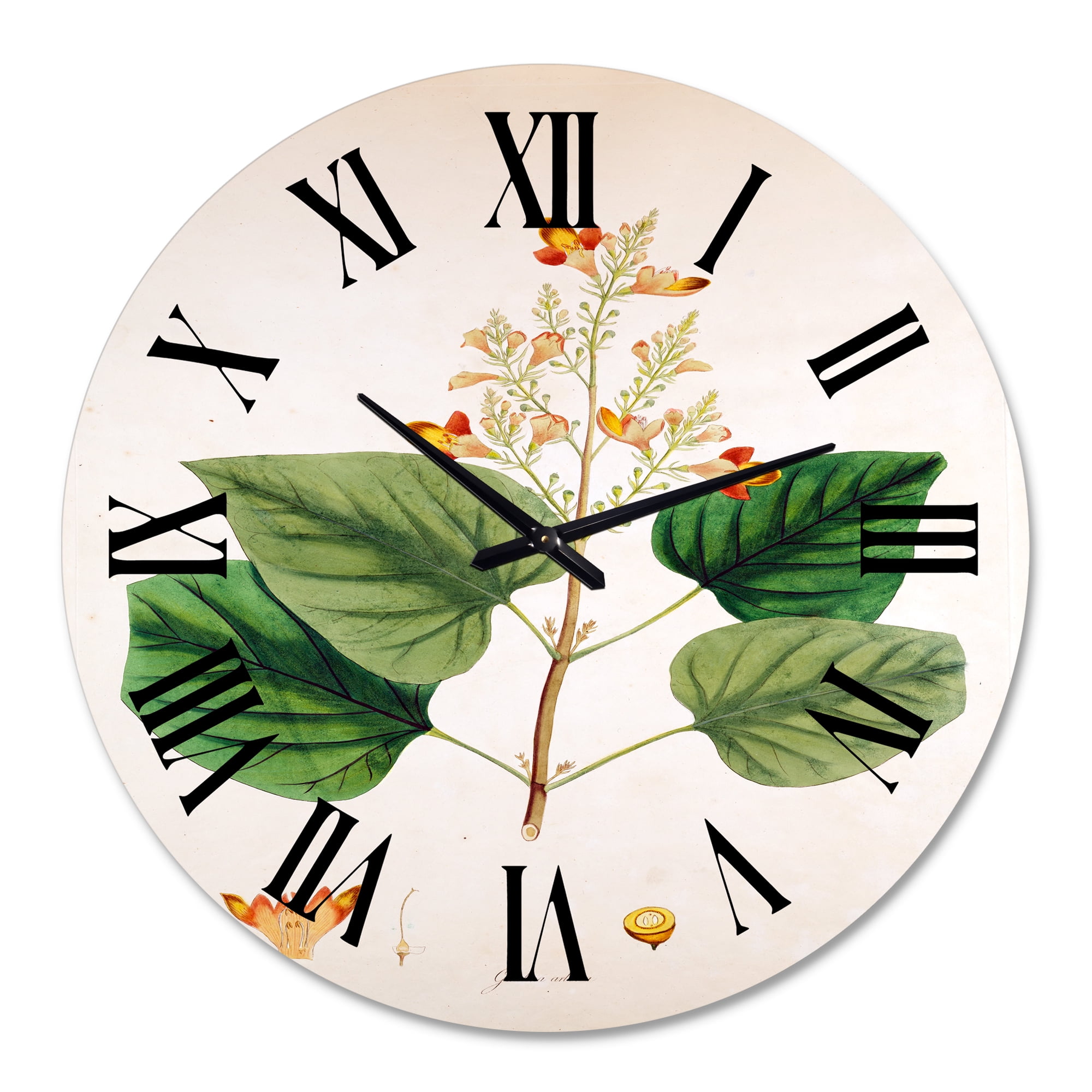 Designart 1 in Quartz Farmhouse Wall Clock