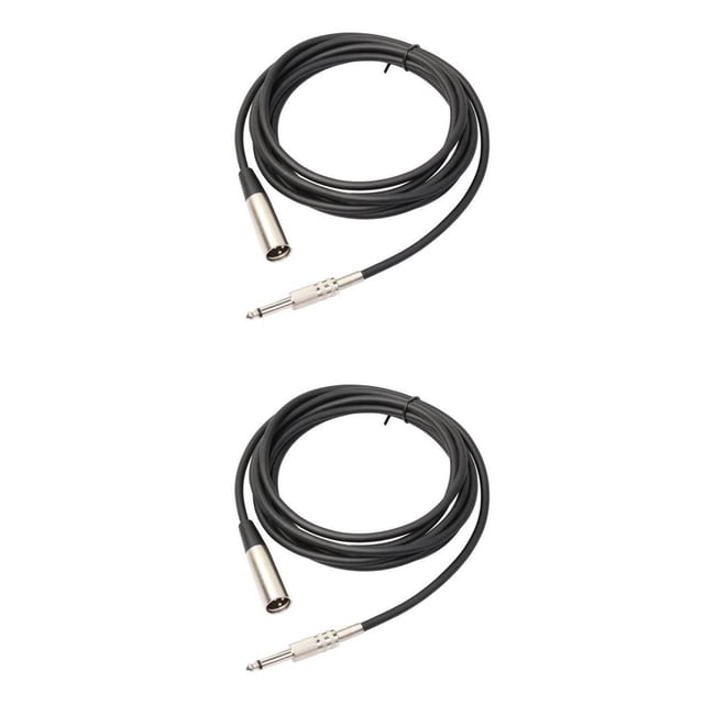 2 Unidad XLR a 6.35mm Mic Cable 1/4 ´´ Clavija 3 Pinzas para Producción Musical Electrónica Aprendiziaje Gloria Cable XLR de 3 pines a mono