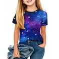 thumbnail image 4 of Piuwrlz T-Shirts Tops for Kids Girls Short Sweatshirt Sleeve Purple Size 11 Years, 4 of 9