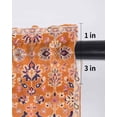 thumbnail image 6 of Boho Orange Curtains 54 Inch Length,Sheer Curtains for Bedroom Living Room Window Country Style Bohemian Floral Retro Tribal Rod Pocket Drapes Kitchen Curtains Small Half Window 42"x54" 2 Panels, 6 of 6