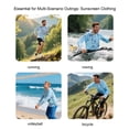 thumbnail image 5 of WELIGU Men's Swim UPF 50+ Sun Protection Shirt Long Sleeve SPF Fishing Outdoor UV Hiking Lightweight Shirts Lanzi-Long-XL, 5 of 6