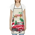 thumbnail image 3 of Easygdp Merry Christmas 1 Apron Waterdrop Resistant with 2 Pockets,Oil Resistant Cooking Kitchen Chef Apron for Women Men, 3 of 7