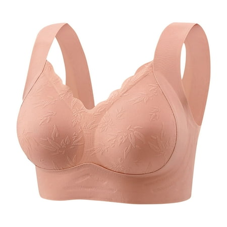 Summer Savings Akafmk Plus Size Womens Bras  Push Up Bras for Women  Women s Nursing Bra Maternity Sleeping Underwear Large Size Large Cup Underwear Women Daily Bra Pink XXL