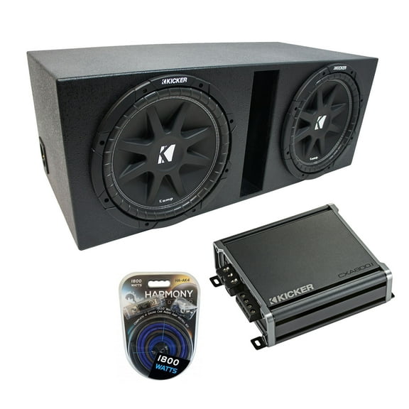 Universal Car Stereo Rhino Coated Ported Dual 10 Kicker Comp C10 Sub Box CXA8001