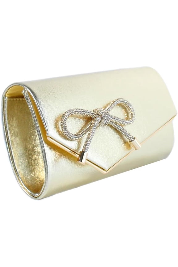 Women Evening Clutch Shiny Crystal Bow Purse Flap Rhinestone Clutch Purse for Women Wedding Party Prom