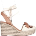 thumbnail image 4 of Womens MICHAEL Michael Kors Kit Closed Wedge Sandals - Natural/Acorn, 4 of 7