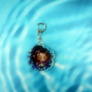 ZILEFSILK Anime Demon Slayer Kimetsu No Yaiba Acrylic Figure Keychain Set Vision Stand Merch Personalized Key Chain