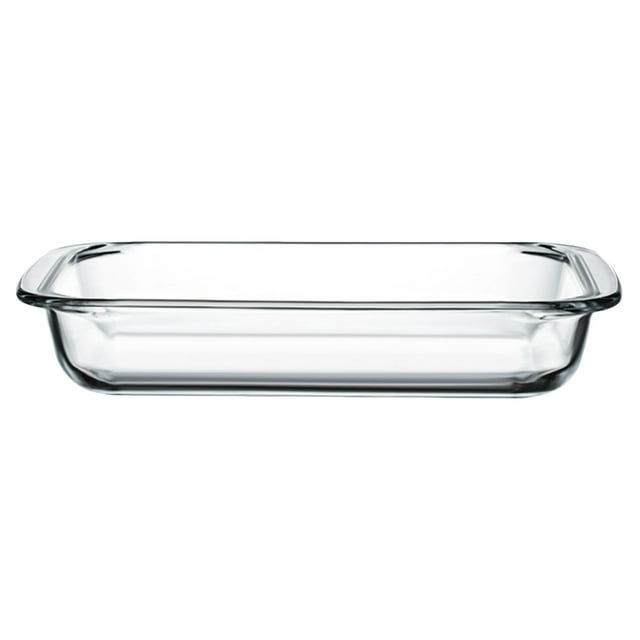1PC Tempered Heat-resistant Glass Baking Tray Home Baked Rice Plate (White 1.0L)