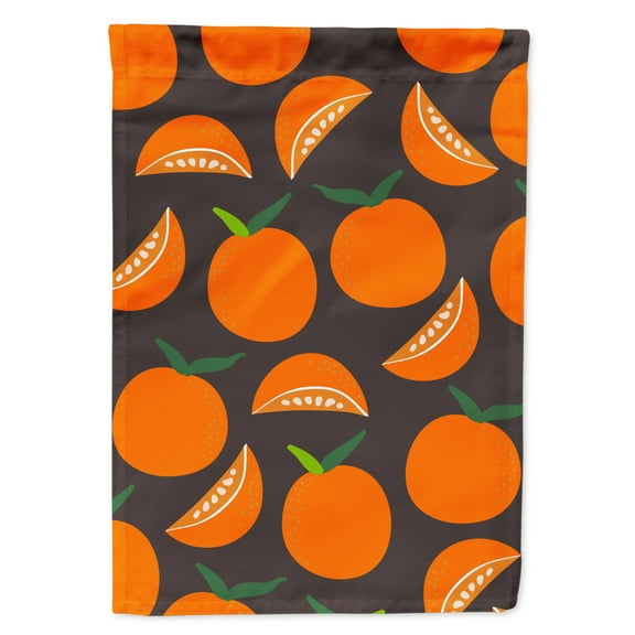 Carolines Treasures BB5142GF Oranges on Gray Flag Garden Size  Small multicolor
