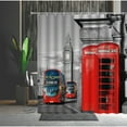 thumbnail image 3 of London Classic Big Pendulum Clock Teleph Booth Retro Bathroom Shower Curtain Polyester Fabric Home ration Bath Curtains, 3 of 6