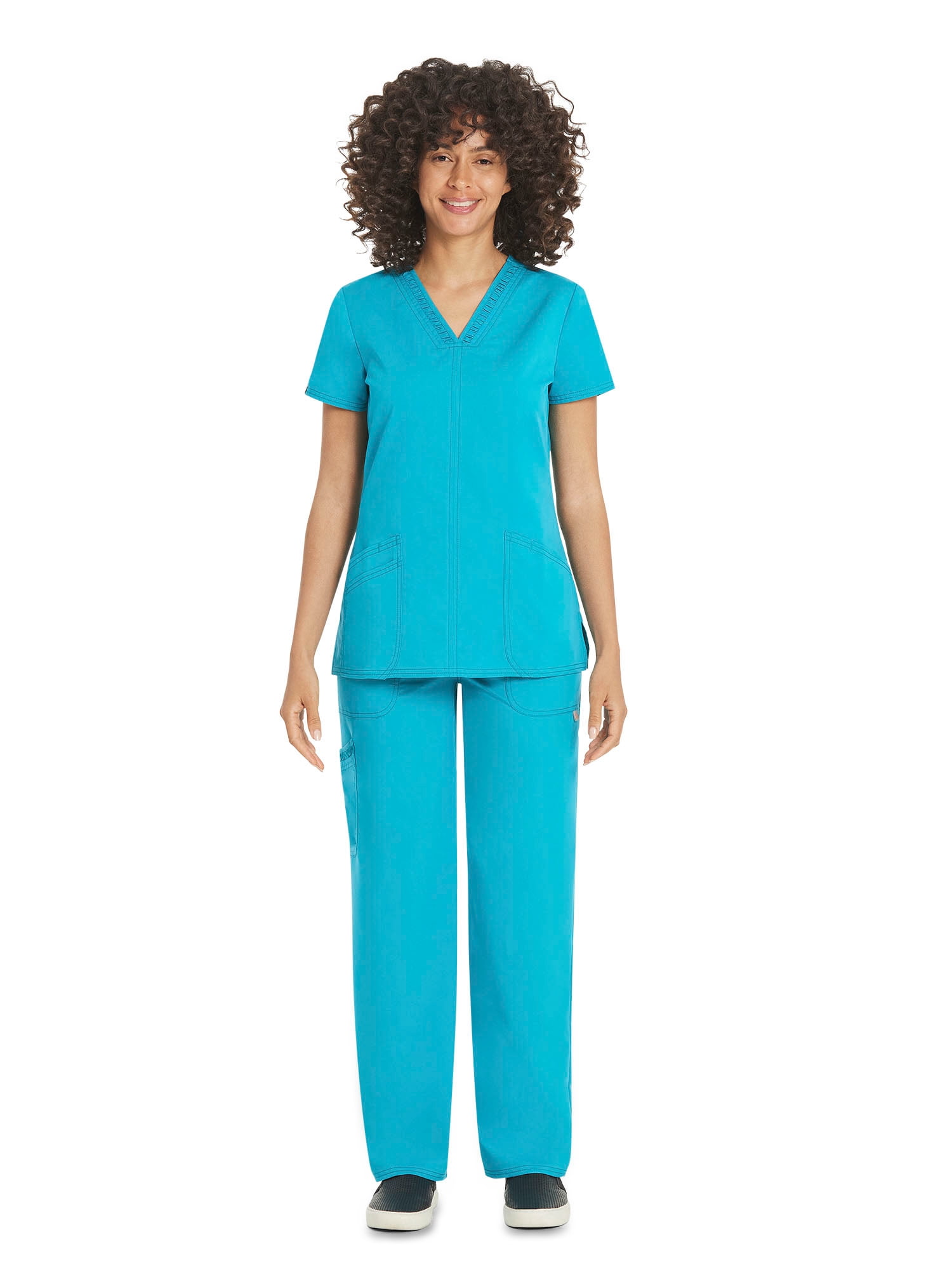 Scrubstar Women's Premium Ultimate Stretch V-Neck Scrub Top, Sizes XS-3XL