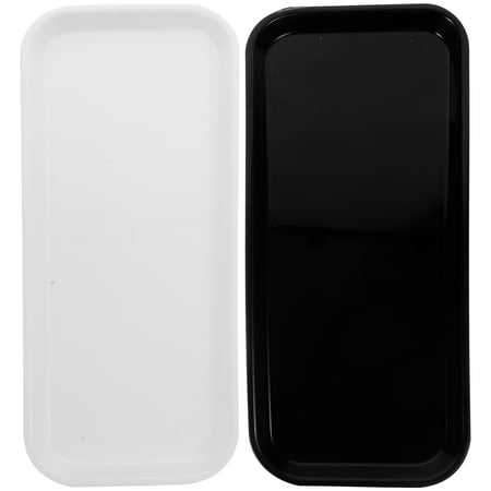 

2pcs Rectangle Cake Storage Plates Cake Display Tray Cake Holders Dessert Holders