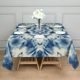 thumbnail image 3 of Indigo Tie Dye Star Square Tablecloth,Waterproof Square Table Cover,Wipeable Spillproof Washable Table Cover for Home Kitchen Party Decor 42"X42"(107x107cm), 3 of 6