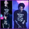 thumbnail image 2 of Camiseta "The Earth is Flat" Suga BTS Min Yoongi Bangtan Outfit Yet to Come in Busan Concert Black Color exterior sablon delantero Back + manga larga Vtmennnnt verano 2016 concierto YTC camiseta corea, 2 of 2