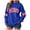 Blue, variant on Jkety Christmas Sweatshirt Funny Christmas Hoodies for Women Sweaters Long Sleeve Pullover Christmas Crewneck Sweatshirts Black,3XL