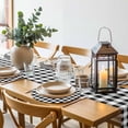 thumbnail image 6 of Farmhouse Checkered Round 13 Inch Placemats Set of 6, Black White Buffalo Plaid HeatResistant Non Slip Place Mats for Dining Table, Wipeable Braided Kitchen Table Mats for Housewarming, 6 of 9