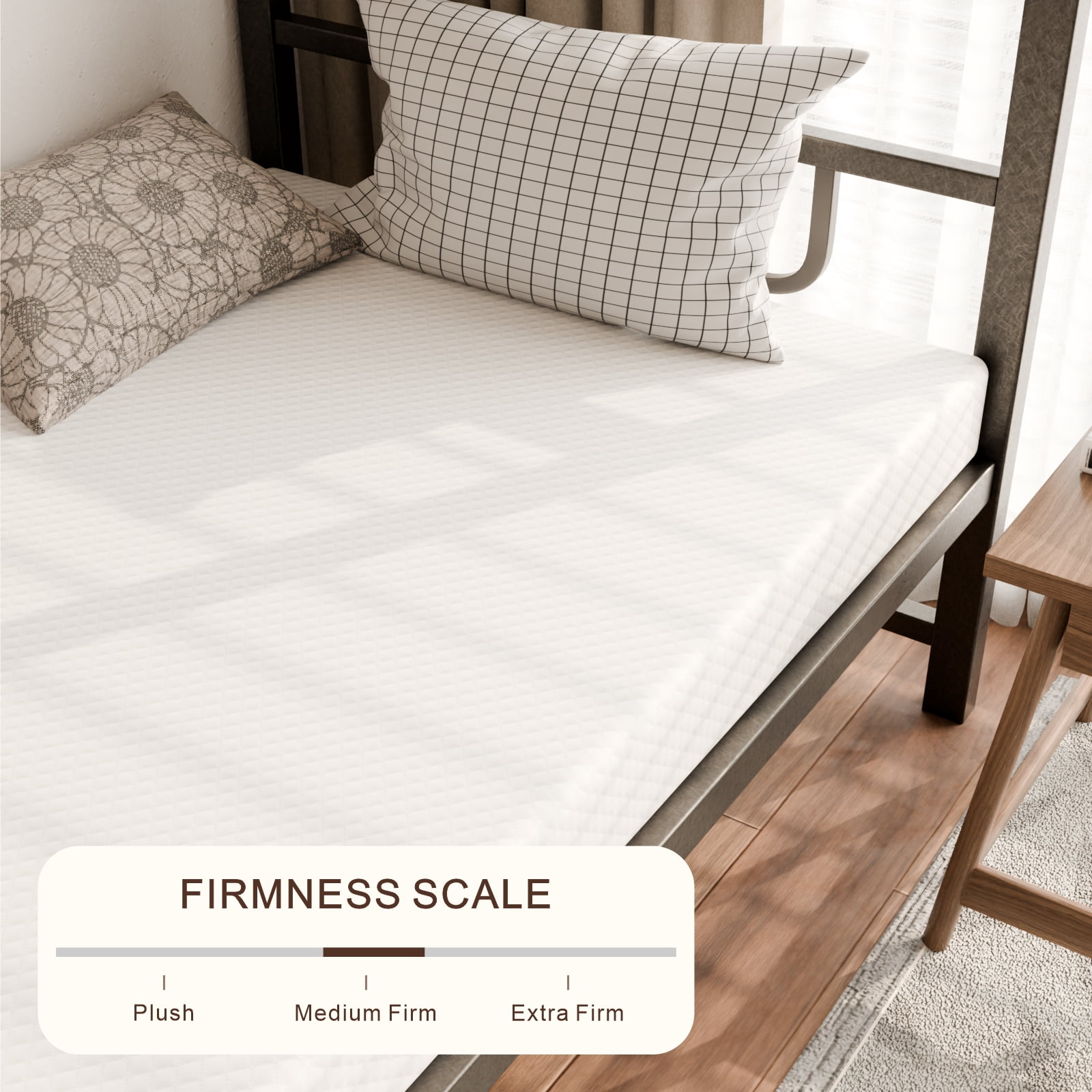 5 Inch Twin Daybed Mattress with Cooling Gel Memory Foam, Medium Firm, Fiberglass-Free