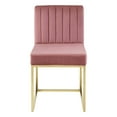 thumbnail image 6 of Modway Carriage Channel Tufted Sled Base Upholstered Fabric Dining Chair in Black Charcoal, 6 of 8