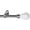 Brushed Steel, variant on Urbanest Adjustable Single Curtain Rod Set Odette Finials – 3/4 -Inch Diameter, With Glossy White Rod, 84–120 Inches