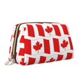 thumbnail image 2 of Naloa Canada Leather Makeup Bag for Purse Travel, Portable Small Cosmetic Organizer for Women and Girls, Make up Bag with Zipper, 2 of 8