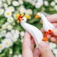 thumbnail image 3 of Figura de pato, artesanía de vidrio, animales lindos, artesanía de vidrio, adorno de pato de vidrio creado con maestría, 3 of 12
