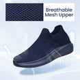 thumbnail image 4 of BNRSHOE Walking Shoes Women's Mesh Sock Casual Sneakers Lightweight Comfy Flats Dark Blue, 4 of 8