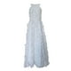 thumbnail image 2 of Vestido de noche ajustado hasta el suelo con escote de plumas y flecos, hombros descubiertos, moderno y atmosférico, vestido de fiesta de graduación para estudiantes, 2 of 2