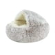 thumbnail image 1 of Casa cueva para gatos, cama para gatos, nido para mascotas, saco de dormir, cueva plegable 2 en 1, color café, 1 of 6
