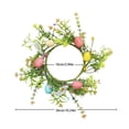 thumbnail image 3 of 4" Easter Egg Candle Rings Holder Wreaths With Flower Spring Egg Artificial Farmhouse Egg Candle Wreaths And Berry Candle Rings Candle Holder Center For Holiday Home Kitchen Table, 3 of 9