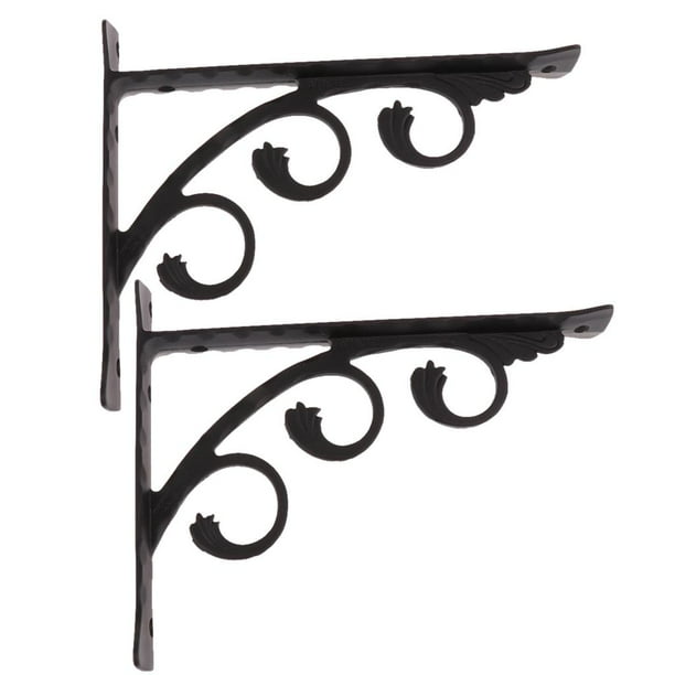 2 piezas, soporte de estante de metal resistente para estantería floral, soporte de estantería A-2 piezas 15x12cm