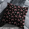 thumbnail image 2 of jejeloiu Cute Bow Loves Fabric by the Yard 2 Yards,Cartoon Bowtie Bow Room Decor Fabric by the Yard,Pink Black Fabric for Sewing For Girls,Ultra Soft Home Decor, 2 of 6