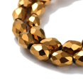 thumbnail image 4 of Electroplate Glass Bead Strands Faceted teardrop Golden Plated 7x6mm Hole: 1mm about: 66~68pcs/strand 19.3 inch DIY, 4 of 5