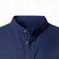 thumbnail image 6 of Long Sleeve Shirts for Men, Men's Long Sleeve Button Down Shirt Wrinkle Free Untucked Dress Shirt Casual Denim Shirt, 6 of 6