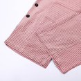 thumbnail image 6 of Red Womens Sweatpants Women's Cotton and Linen Striped Elastic Waist Side Back Four Pockets Buttoned 9/10 Pants Casual Pants Women, 6 of 6