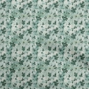 oneOone Cotton Poplin Dark Green Fabric Floral & Greenery Diy Clothing Quilting Fabric Print Fabric By Yard 42 Inch Wide-ZC