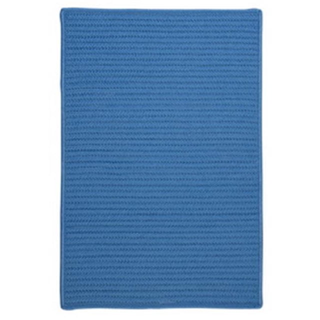 Colonial Mills Rug H870R048X072S Simply Home Solid - Blue Ice 4 ft. x 6 ft. Braided Rug
