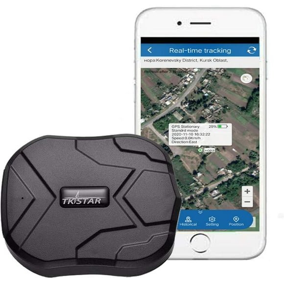 Tracker GPS, Tracker GPS TKSTAR pour Véhicules Cachés Imperméables en Temps Réel Trackers GPS de Voiture Dispositif de Suivi Anti-Vol
