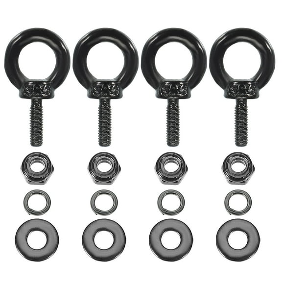 4Pcs M3x9mm 304 Stainless Steel Lifting Shoulder Eye Bolt with Nut Washer Set