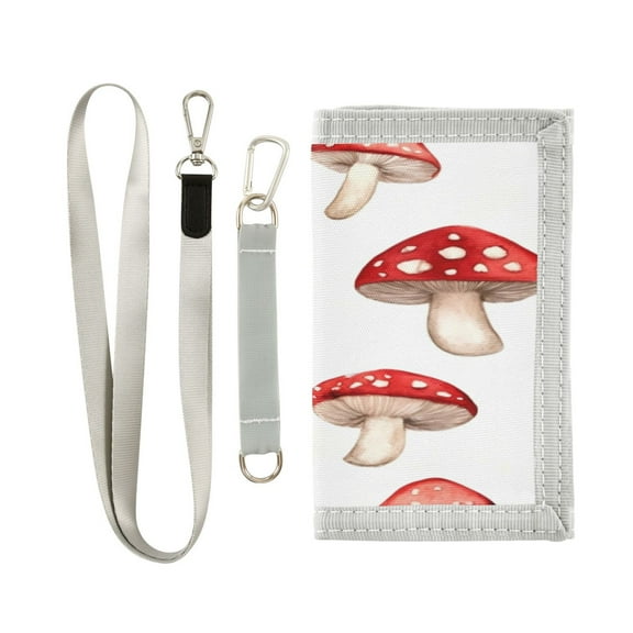 Cloth Purse Boys' Novelty Wallets Girls' Novelty Wallets Men's Wallets Women's Wallets Card Wallet Cash Wallet Student ID Bag Coin Wallet Red Mushroom Seamless