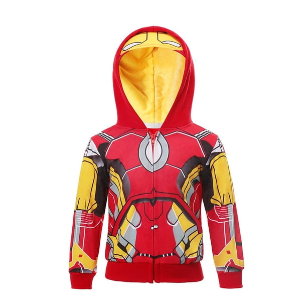 Chaqueta con capucha para niños, abrigo de Iron Spider-man, Raytheon, Hulk, ropa de Cosplay para niños Fivean unisex