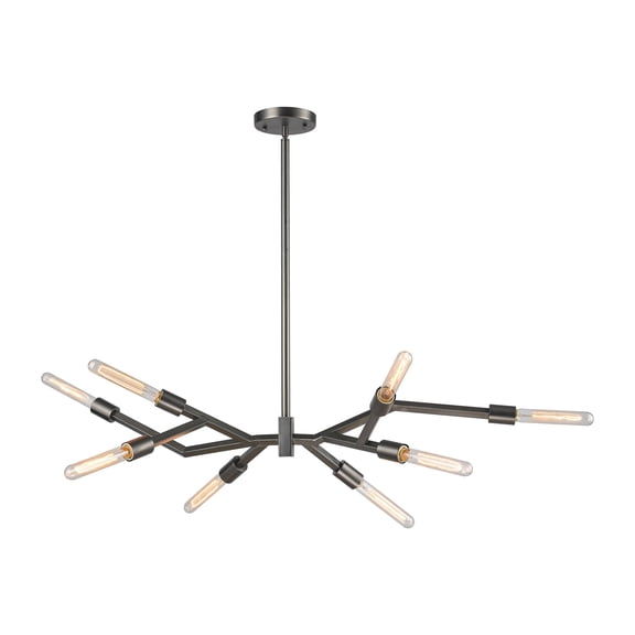 Elk Home 38-Inch Wide Free Form Chandelier, Modern, Dark Graphite
