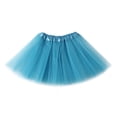thumbnail image 2 of Tutu Skirts for Women Girls Adult Elastic 3 Layered Tulle Tutu Skirt with Sequin Stars Retro 80's Bubble Skirt Sky Blue, 2 of 6