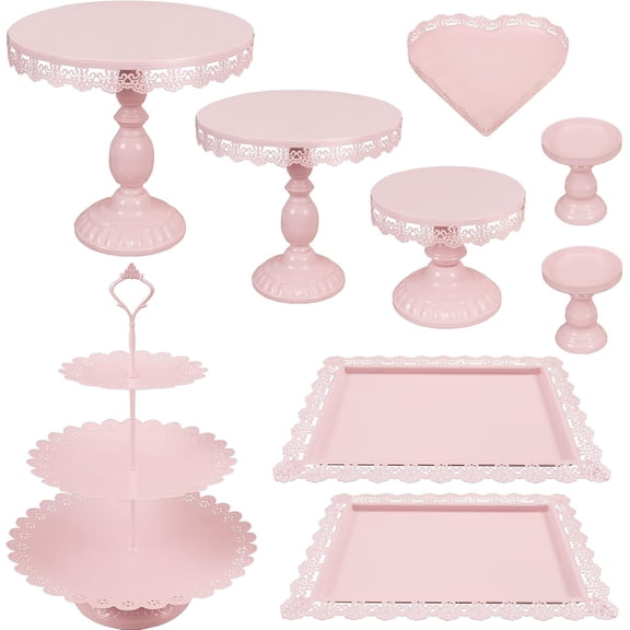 Set of Cake Stands Cupcake Stand Set Multiple Styles Candy Fruit Display Tower Dessert Plate Cake Serving Tray for Birthday Party Wedding Anniversary Shower Engagement