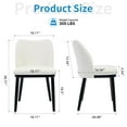 thumbnail image 2 of COZONY Dining Chairs Set of 6, Upholstered Fabric Side Chairs with Padded Seat and Wood Legs for Kitchen and Dining Room,White+Beige, 2 of 7