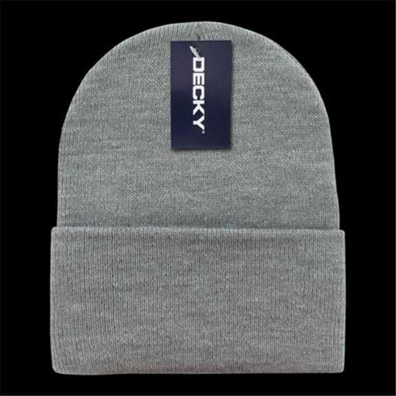 Acrylic Knit Caps, Heather Grey