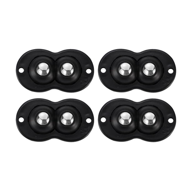 Ruedas universales autoadhesivas para muebles, 4 Uds. (doble bola negra)