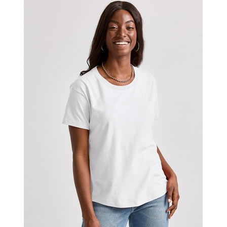 Hanes Originals Women's Tri-Blend T-Shirt, Relaxed Fit Eco White M