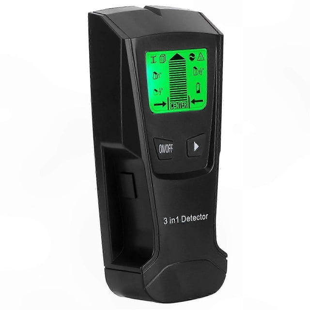 3-in-1 Wall Scanner with LCD Display for Metal, AC Wire, and Stud Detection Portable Detecting Tool Black