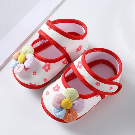 

eczipvz Girls Dress Shoes Summer Children Baby Toddler Shoes Girls Sandals Flat Bottom Light Open Toe Breathable Colorblock Princess Style